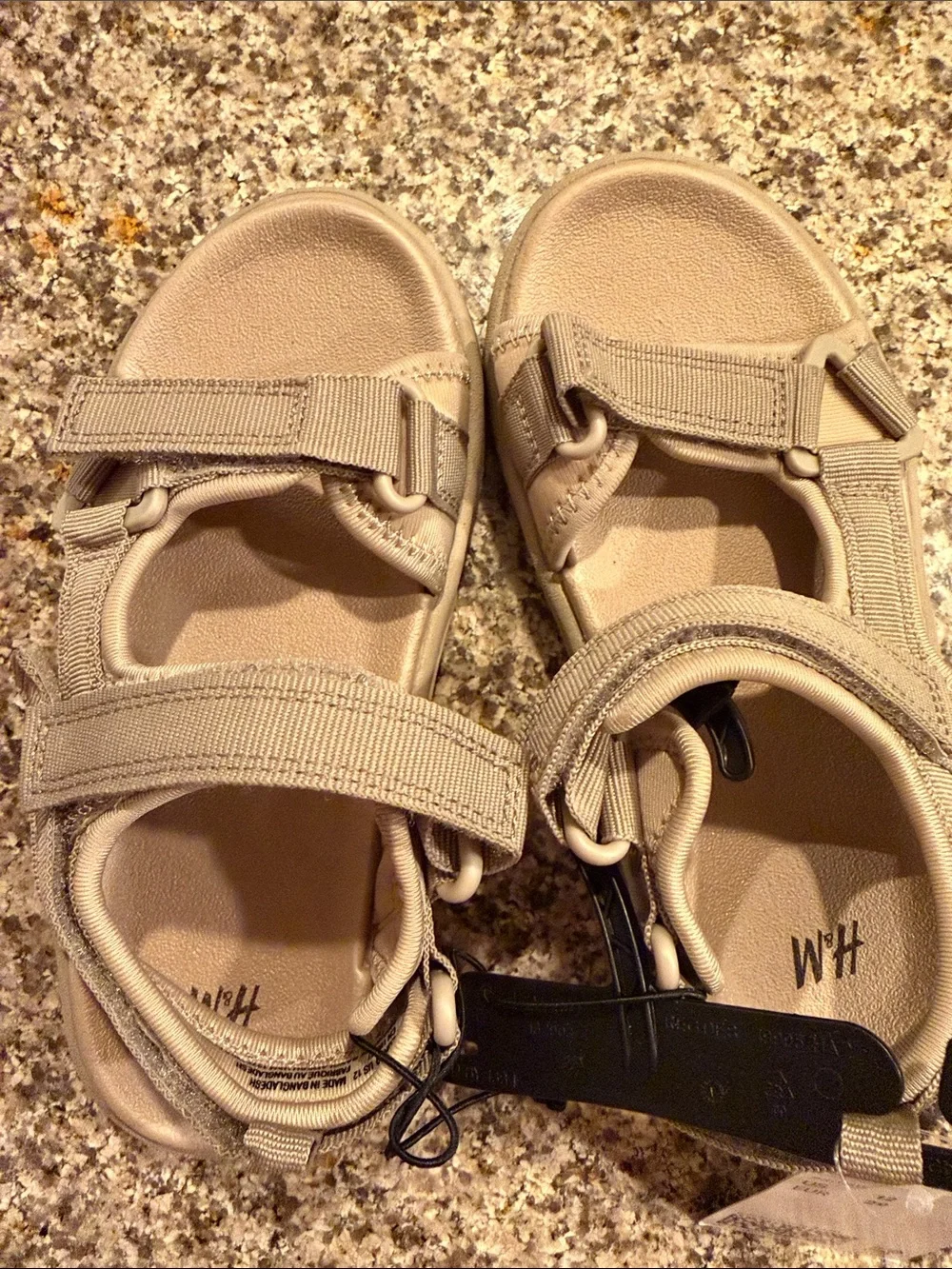 H&M Kids Tan Adjustable Strap Sandals
